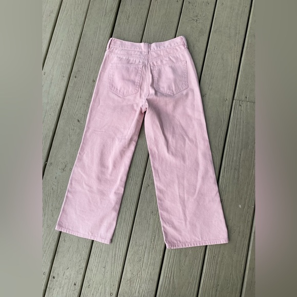 BCBGeneration - Woman’s blush pink wide leg cropped mid rise jeans, Siz… - Picture 2 of 7